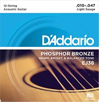 D'ADDARIO EJ38 12-String Phosphor Bronze, Light, 10-47