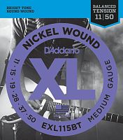 D'ADDARIO EXL115BT NICKEL WOUND, BALANCED TENSION MEDIUM, 11-50