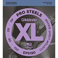 D'ADDARIO EPS190 PROSTEELS BASS CUSTOM LIGHT 40-100