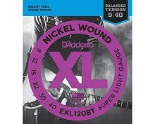 D'ADDARIO EXL120BT NICKEL WOUND BALANCED TENSION REGULAR LIGHT 9-40