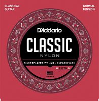 D'ADDARIO EJ27N STUDENT NYLON NORMAL TENSION струны для классической гитары, нормальное натяжение, нейлон (посеребрённая оплётка)