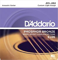 D'ADDARIO EJ26 Phosphor Bronze, Custom Light, 11-52